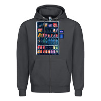 Smoke Funny Costumes for Halloween Vending Machine Silvester Zipper Hoodie - minhPixels