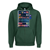 Sports Green Funny Costumes for Halloween Vending Machine Silvester Zipper Hoodie - minhPixels