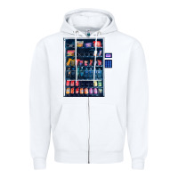 White Funny Costumes for Halloween Vending Machine Silvester Zipper Hoodie - minhPixels