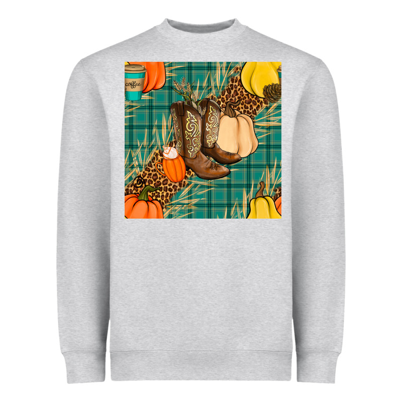 Fall Boot Seamless Pattern Heavyweight Sweatshirt by BundleAndBundleShop | Teevron
