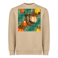Mushroom fall boot seamless pattern Heavyweight Sweatshirt - BundleAndBundleShop