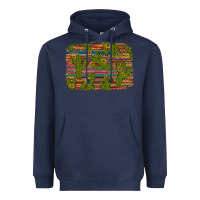 Navy cinco de mayo sunflower and cactus background Heavyweight Hoodie - Artiststas