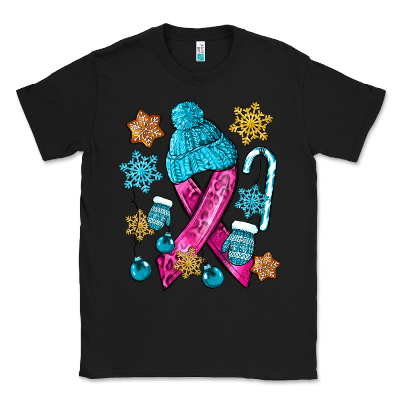 Winter Breast Cancer Ribbon Classic Tee by NancyCooperArtShop | Teevron