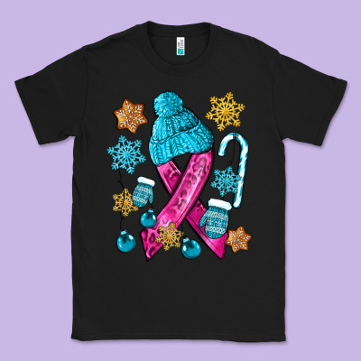 Winter Breast Cancer Ribbon Classic Tee Designed By Nancycooperartshop