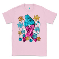 Bubblegum Pink winter breast cancer ribbon Classic Tee - NancyCooperArtShop