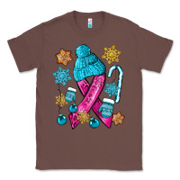 Chestnut winter breast cancer ribbon Classic Tee - NancyCooperArtShop