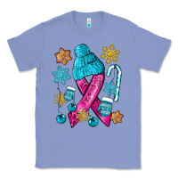 Colony Blue winter breast cancer ribbon Classic Tee - NancyCooperArtShop
