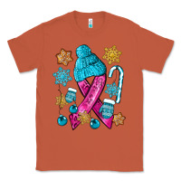 Copper winter breast cancer ribbon Classic Tee - NancyCooperArtShop