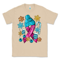 Mushroom winter breast cancer ribbon Classic Tee - NancyCooperArtShop