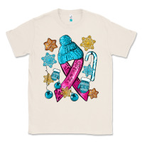 Natural winter breast cancer ribbon Classic Tee - NancyCooperArtShop