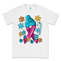 White winter breast cancer ribbon Classic Tee - NancyCooperArtShop