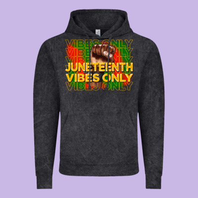 Juneteenth Vibes Only Vintage Hoodie Designed By Cowgirlartshop