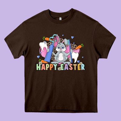 Easter Easter Dental Heavy Core Tee Designed By Lillyallendesigns