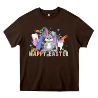 Chocolate Brown Easter Easter Dental Heavy Core Tee - LillyAllenDesigns