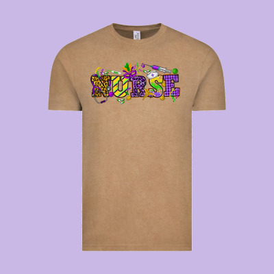 Mardi Gras Day Nurse Vintage Tee Designed By Howdyjamesfarm