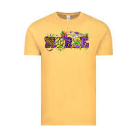 Vintage Mustard Mardi Gras Day nurse Vintage Tee - HowdyJamesFarm