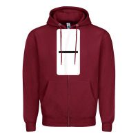 Burgundy Double Blank Dominoes Halloween Costume Domino Game Zipper Hoodie - minhPixels