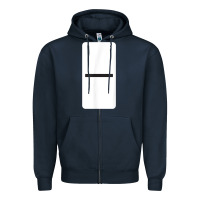 Navy Double Blank Dominoes Halloween Costume Domino Game Zipper Hoodie - minhPixels