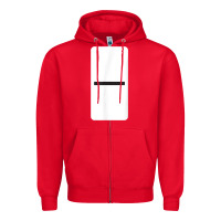 Red Double Blank Dominoes Halloween Costume Domino Game Zipper Hoodie - minhPixels