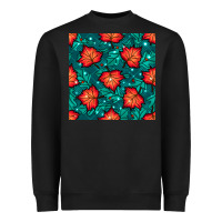 Black fall leaves seamless pattern Heavyweight Sweatshirt - BundleAndBundleShop