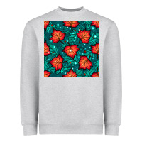 Heather Grey fall leaves seamless pattern Heavyweight Sweatshirt - BundleAndBundleShop