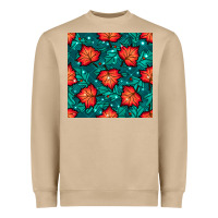 Mushroom fall leaves seamless pattern Heavyweight Sweatshirt - BundleAndBundleShop