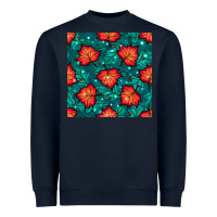 Navy fall leaves seamless pattern Heavyweight Sweatshirt - BundleAndBundleShop