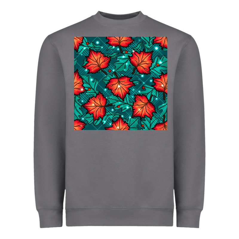 Fall Leaves Seamless Pattern Heavyweight Sweatshirt by BundleAndBundleShop | Teevron