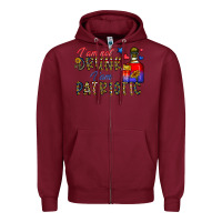 Burgundy i'm drunk i'm patrıtoc Zipper Hoodie - CowhideDigitalArt