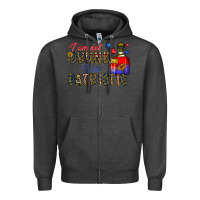 Charcoal Heather i'm drunk i'm patrıtoc Zipper Hoodie - CowhideDigitalArt