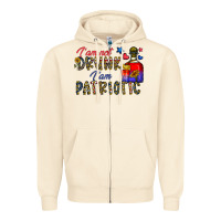 Sandshell i'm drunk i'm patrıtoc Zipper Hoodie - CowhideDigitalArt