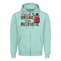 Seafoam i'm drunk i'm patrıtoc Zipper Hoodie - CowhideDigitalArt