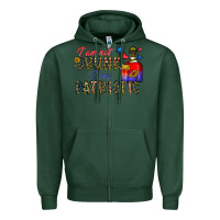 Sports Green i'm drunk i'm patrıtoc Zipper Hoodie - CowhideDigitalArt