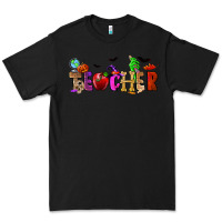 Black Halloween Teacher Premium Tee - RanaPortraitStore
