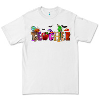 White Halloween Teacher Premium Tee - RanaPortraitStore