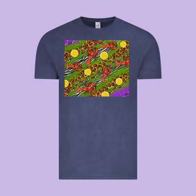 Mardi Gras Crabs And Lemons Tumbler Vintage Tee Designed By Howdyjamesfarm