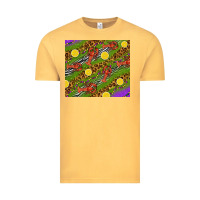 Vintage Mustard Mardi Gras Crabs and lemons tumbler Vintage Tee - HowdyJamesFarm