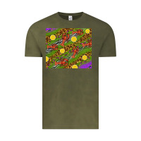 Vintage Olive Mardi Gras Crabs and lemons tumbler Vintage Tee - HowdyJamesFarm