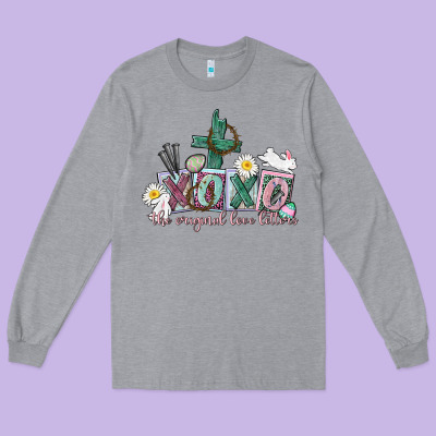 Xoxo The Original Love Language Easter Day Long Sleeve Tee Designed By Cowgirlartshop