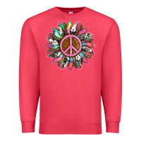 Cardinal sunflower and tie dye with peace sign Premium Sweatshirt - Artiststas