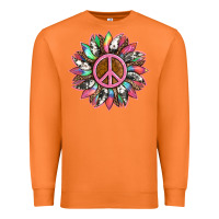 Carrot sunflower and tie dye with peace sign Premium Sweatshirt - Artiststas