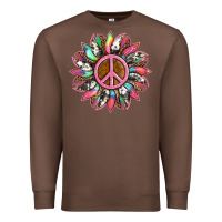 Chestnut sunflower and tie dye with peace sign Premium Sweatshirt - Artiststas