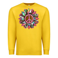 Lemon sunflower and tie dye with peace sign Premium Sweatshirt - Artiststas