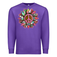 Purple sunflower and tie dye with peace sign Premium Sweatshirt - Artiststas