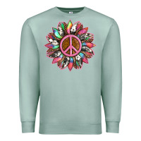 Seafoam sunflower and tie dye with peace sign Premium Sweatshirt - Artiststas
