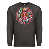 Smoke sunflower and tie dye with peace sign Premium Sweatshirt - Artiststas