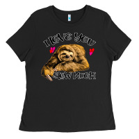 Black Valentine Sloth, I Love You Slow Much Ladies Tee - Bettercallsaul