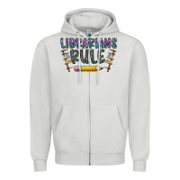 Dove Grey librarians rule Zipper Hoodie - CowhideDigitalArt