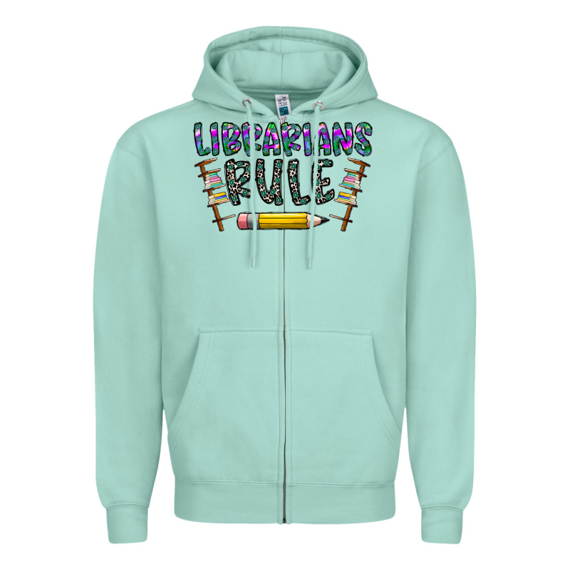 Librarians Rule Zipper Hoodie by CowhideDigitalArt | Teevron