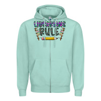 Seafoam librarians rule Zipper Hoodie - CowhideDigitalArt